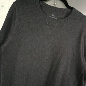 Mack Weldon ACE Sweatshirt Mens XL Gray Stretch Crewneck Pullover Fleece Logo